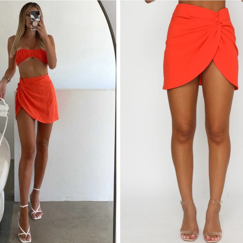 Orange Mini Skirt